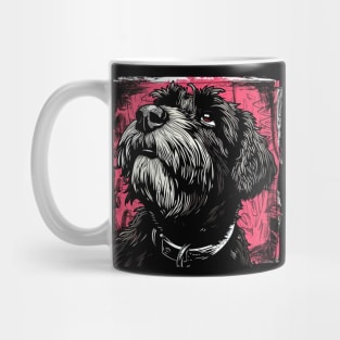 Retro Art Black Russian Terrier Dog Lover Mug